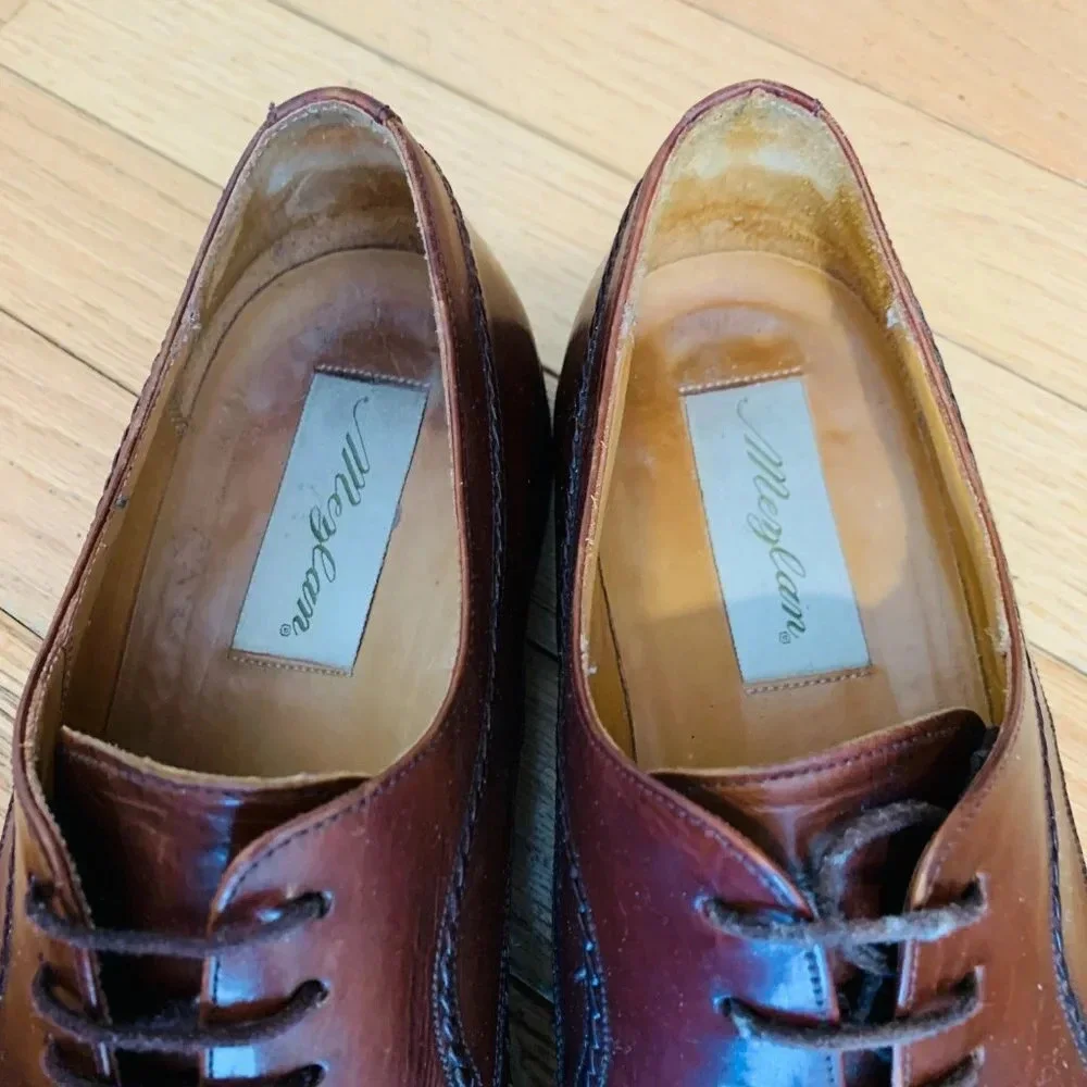 Italian Hand- Made Woven Leather 'Mezlan' Oxford Shoes Men's Size 9 W
